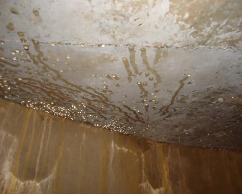 Imagem 178 da galeria impermeabilização.danos provocados por falta de manutenção em caixa d'água e reservatório. a manutenção tem que ser feita no minimo uma vez ao ano.