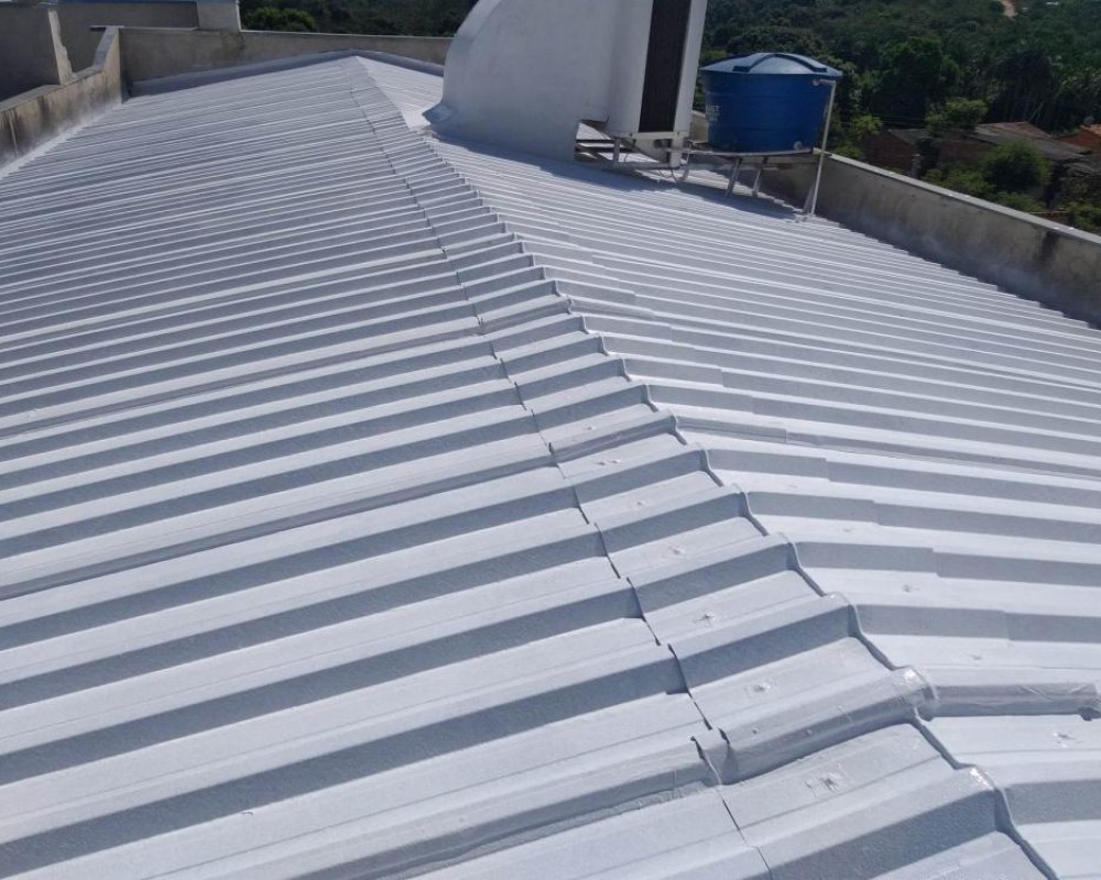 Imagem 7 da galeria Impermeabilização e isolamento térmico de telhado galvanizado. fita multiuso e tinta térmica emborrachada. 