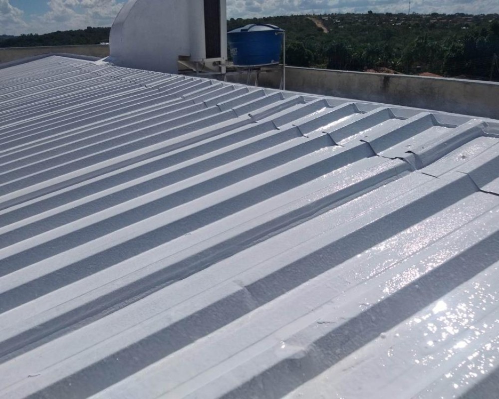 Imagem 15 da galeria Impermeabilização e isolamento térmico de telhado galvanizado. fita multiuso e tinta térmica emborrachada. 