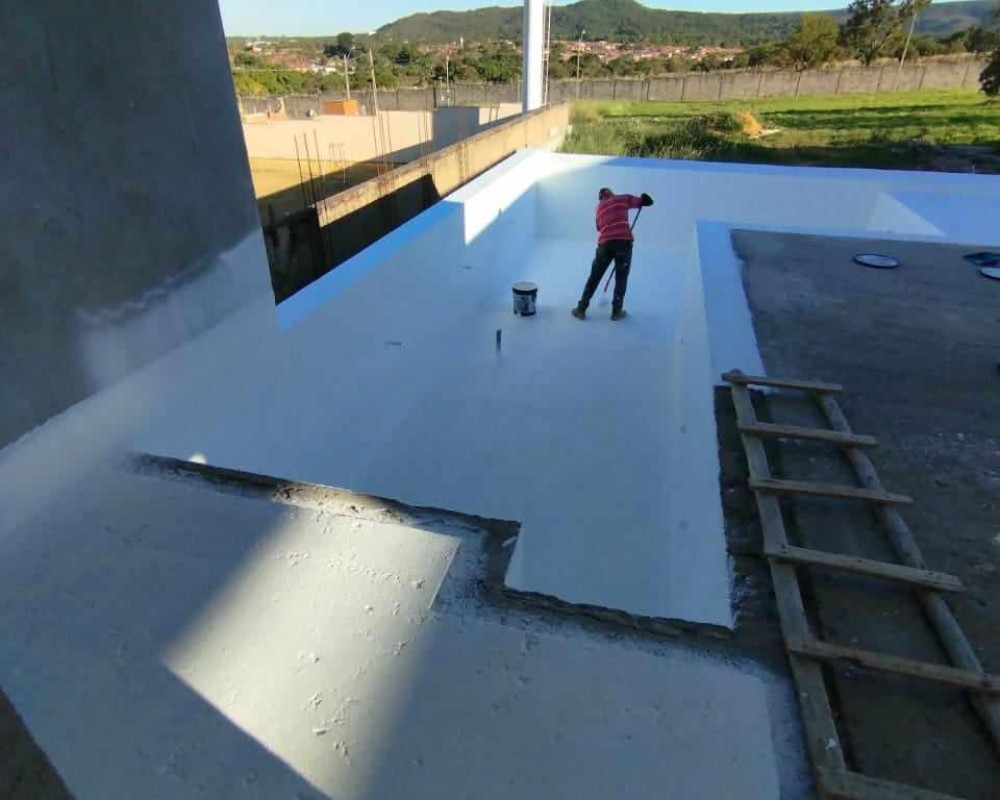 Imagem 1 da galeria Impermeabilização e isolamento térmico para lajes e telhados, com borracha liquida térmica e bidim.